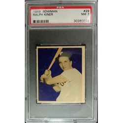 1949 BOWMAN #29  RALPH KINER  PSA NM7