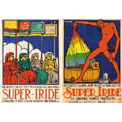 LOTTO DI N. 2 MANIFESTI PER LA MARCA SUPER-IRIDE