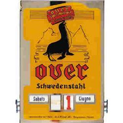 CALENDARIO-SPECCHIO PUBBL.LAMETTE DA BARBA OVER