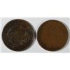 Image 2 : TYPE COINS: 1833 1/2 CENT VG-FINE, 1867 TWO CENT FINE