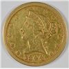 Image 1 : 1844-O $5.00 GOLD LIBERTY VF