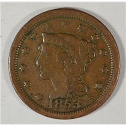 1853 LARGE CENT FINE