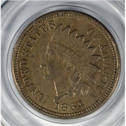 1864 INDIAN ONE CENT CN XF-AU NICE