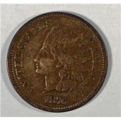 1876 INDIAN CENT XF LIGHT SCRATCH ON OBVERSE