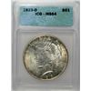 Image 1 : 1923-D PEACE SILVER DOLLAR, ICG MS 64 NICE!