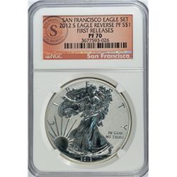 2012-S AMERICAN SILVER EAGLE REVERSE PROOF FIRST RELEASE NGC PF-70