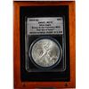 Image 1 : 2012-S ( SAN FRANCISCO ) AMERICAN SILVER EAGLE, ANACS MS-70   FIRST DAY OF ISSUE