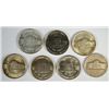 Image 2 : 3-DIFFERENT JEFFERSON "WAR" NICKELS (42-P,43-P,45-P) AU/UNC & 4 DIFFERENT