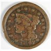 Image 1 : 1847 LARGE CENT VG (DAMAGED)