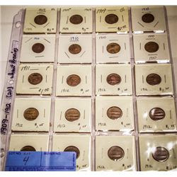 20 LINCOLN CENTS 1909-1912