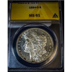 1884 O MORGAN DOLLAR MS61