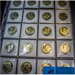 20 PCS 1964 KENNEDY HALF DOLLARS