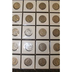 20 FRANKLIN HALF DOLLARS ASST. DATES