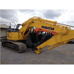 2009 KOMATSU PC228USLC-3EO ZERO SWING HYDRAULIC EXCAVATOR, S/N JO2041860, 9'-6" STICK, AUXILLARY HYD