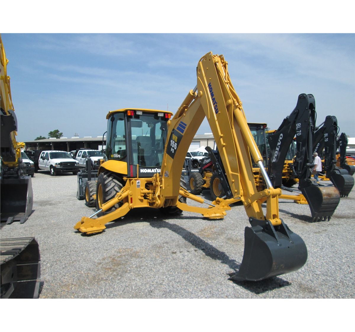 2006 KOMATSU WB156 4X4 LOADER BACKHOE, S/N A73004, 4N1 BUCKET, 24" HOE