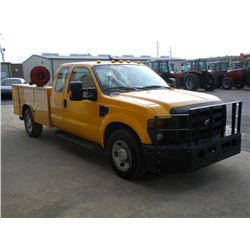 2009 FORD F350XL EXT CAB SERVICE TRUCK, S/N 1FDSX34R29EB05634, 6.4L DIESEL, A/T, A/C, KNAPHEIDE SERV