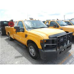 2009 FORD F350XL EXT CAB SERVICE TRUCK, S/N 1FDSX34R49EB05635, 6.4L DIESEL, A/T, A/C, KNAPHEIDE SERV
