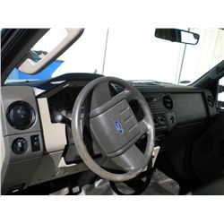 2008 FORD F350XL CREW CAB FLATBED, S/N 1FDWW36R38EE39803, 6.4L DIESEL, A/T, A/C, STEEL FLATBED W/SID