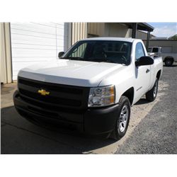 2010 CHEVROLET C1500 SILVERADO PICKUP, S/N 1GCPCPEA5AZ237001, V8 GAS, A/T, A/C, TOOLBOX, 62,663 MILE
