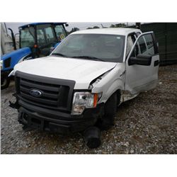 2010 FORD F150XL EXTENDED CAB 4X4, S/N 1FTFX1EV2AKB68292, V8 GAS, A/T, A/C, 36,869 MILES (WRECK)