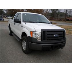 2010 FORD F150XL EXTENDED CAB 4X4 PICKUP, S/N 1FTFX1EV7AKB68272, V8 GAS, A/T, A/C, 61,554 MILES