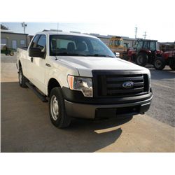 2010 FORD F150XL EXTENDED CAB 4X4 PICKUP, S/N 1FTFX1EV6AFC63348, V8 GAS, A/T, A/C, 47,730 MILES