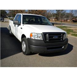 2007 FORD F150XL EXTENDED CAB PICKUP, S/N 1FTPX12V97NA68030, V8 GAS, A/T, A/C, 59,394 MILES