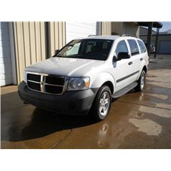 2008 DODGE DURANGO 4X4, S/N 1D8HB38N88F156151, V8 GAS, A/T, A/C, 80,486 MILES