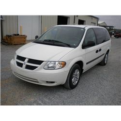 2007 DODGE GRAND CARAVAN , S/N 1D4GP24EO7B213866, V6 GAS, A/T, A/C, 63,724 MILES