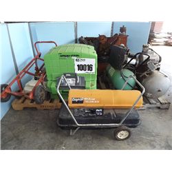AIR COMPRESSORS/OIL FIRE HEATER/HAND TRUCK DRUM/EYEWASH STATION