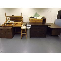 DESK/CREDENZA/BLUEPRINT FILE CABINET