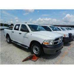 2011 DODGE R1500 CREW CAB 4X4 PICKUP, S/N 1D7RV1CP8BS620633, V8 GAS, A/T, A/C, 81,600 MILES