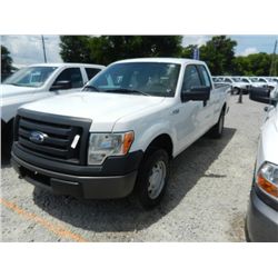 2011 FORD F150XL EXTENDED CAB 4X4 PICKUP, S/N 1FTEX1EM0BFB04247, V8 GAS, A/T, A/C, 72,663 MILES