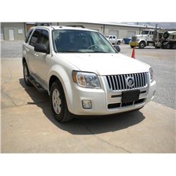 2010 MERCURY MARINER 4X4, S/N 4M2CN9BGXAKJ21938, V6 GAS, A/T, A/C, 76,262 MILES