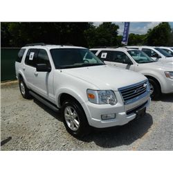2010 FORD EXPLORER 4X4, S/N 1FMEU7085AUA71820, V6 GAS, A/T, A/C, 89,072 MILES