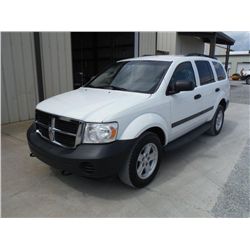 2008 DODGE DURANGO 4X4, S/N 1D8HB38N88F156148, V8 GAS, A/T, A/C, 80,908 MILES