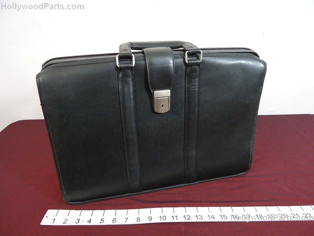 Collateral Briefcase COLLATERAL VINCENT (TOM CRUISE) BLACK LEATHER BRIEFCASE