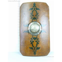 DISNEY OVERSTOCK ARABIAN BROWN RECTANGLE SHIELD WITH METAL BOSS