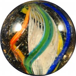 Marbles: Lot 21. Swirl. Latticinio Core. 25/32". Mint- 9.1.