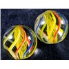 Image 1 : Marbles: Lot 36. 2 Swirls. Latticinio Core. Matched Pair. 11/16". Mint 9.5.
