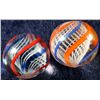 Image 1 : Marbles: Lot 38. 2 Swirls. Latticinio Core. 11/16". Mint 9.7 & Mint- 9.1.