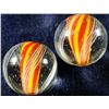 Image 1 : Marbles: Lot 41. 2 Swirls. Solid Core. Matched. 11/16". Mint 9.6.