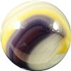 Image 2 : Marbles: Lot #58. Akro Agate. Purple/Yellow Popeye. 5/8". Mint 9.7.