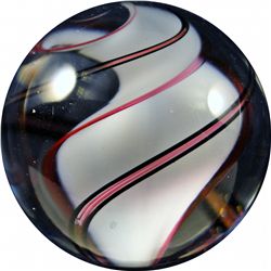 Marbles: Lot 103. Contemporary. Steve Maslach. Ribbon Swirl. 1-1/16". Mint 9.9.