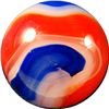 Image 4 : Marbles: Lot 114. Akro Agate. Red/Blue Popeye. 5/8". Mint 9.7.