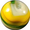 Image 2 : Marbles: Lot 115. Akro Agate. Green/Yellow Popeye. 11/16". Mint 9.7.