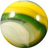 Image 3 : Marbles: Lot 115. Akro Agate. Green/Yellow Popeye. 11/16". Mint 9.7.