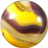 Image 2 : Marbles: Lot 116. Akro Agate. Purple/Yellow Popeye. 5/8". Mint 9.7.