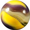 Image 3 : Marbles: Lot 116. Akro Agate. Purple/Yellow Popeye. 5/8". Mint 9.7.