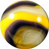 Image 1 : Marbles: Lot 117. Akro Agate. Purple/Yellow Popeye. 19/32". Mint- 9.1.